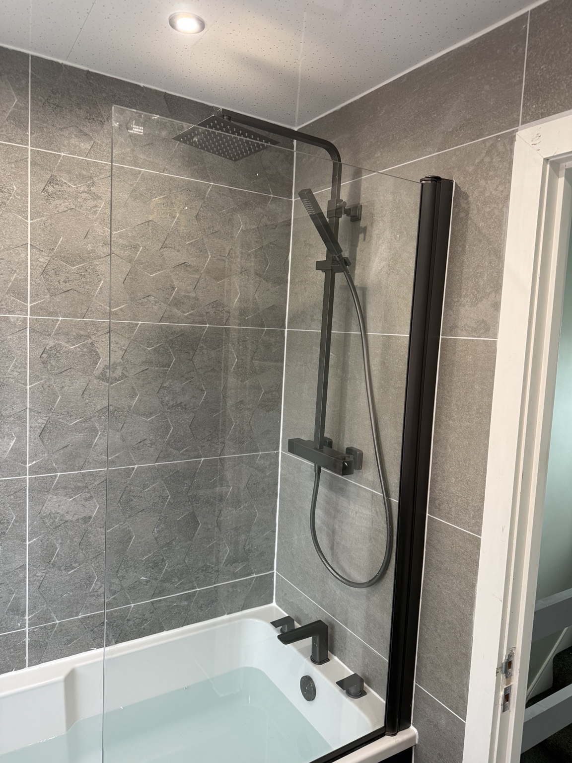 Completed bathroom renovation