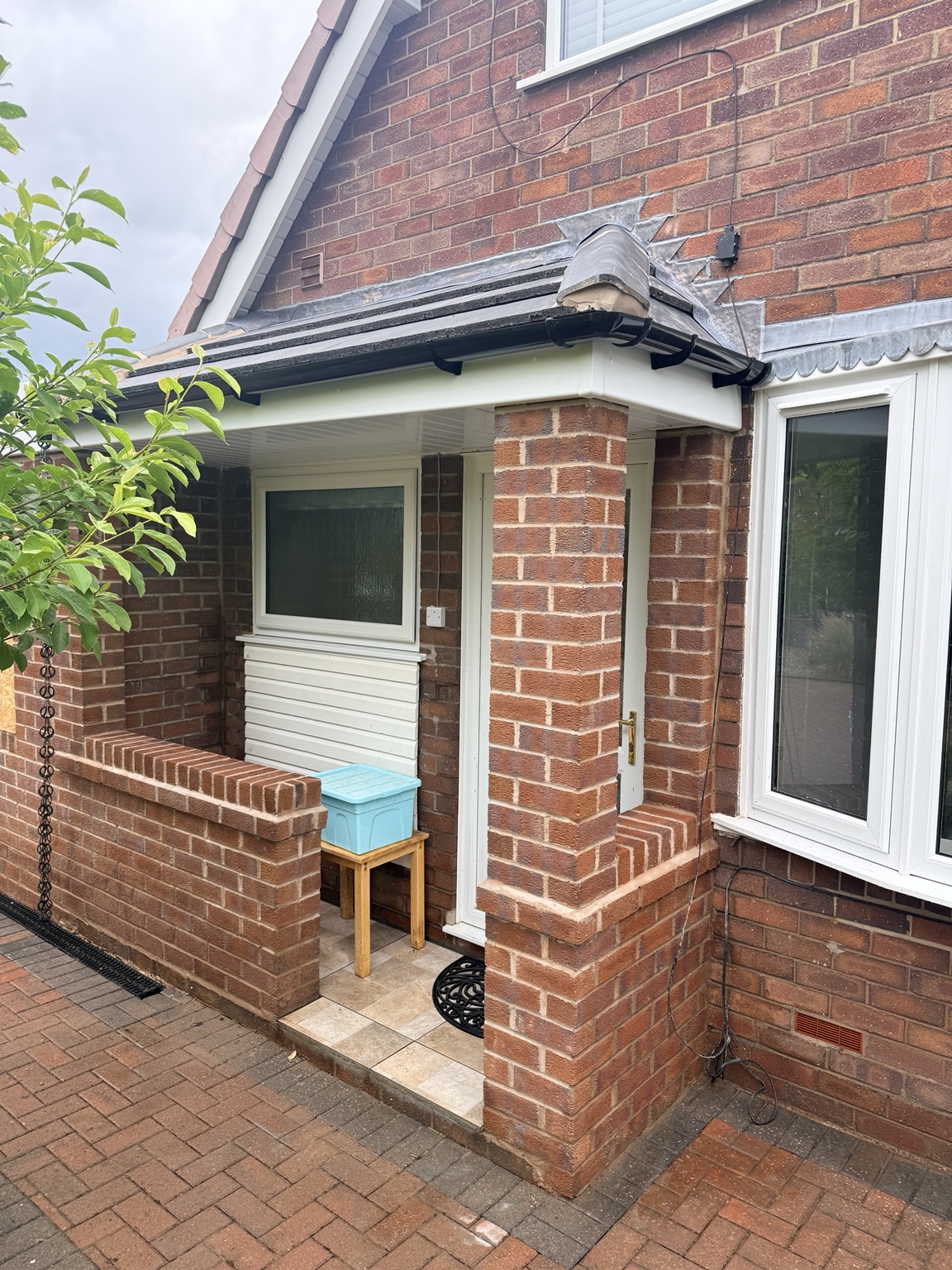 Completed brick porch renovation